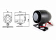 Сирена неавтономная Black Spider,  6 тональная, 20W, 12V
