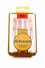 Лампа светодиодная HiVision S25 (1157), двухконтактная, CSP, красный, 2шт