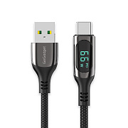 Провод / кабель "GoGadget" USB A-С 1,2 м, LCD, 66Вт
