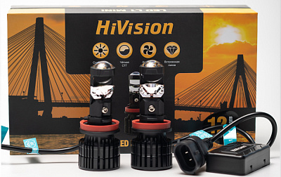 Лампа светодиодная HiVision L1 Lens mini (H11/H8/H16, 6000K)