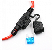 Держатель флажкового предохранителя влагостойкий 18AWG + предохранитель 1А