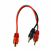 Переходник EDGE EDC-YB210 2RCA(M)-RCA(F) медный
