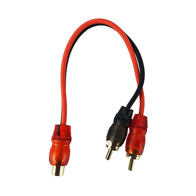 Переходник EDGE EDC-YB210 2RCA(M)-RCA(F) медный