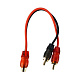 Переходник EDGE EDC-YB210 2RCA(M)-RCA(F) медный
